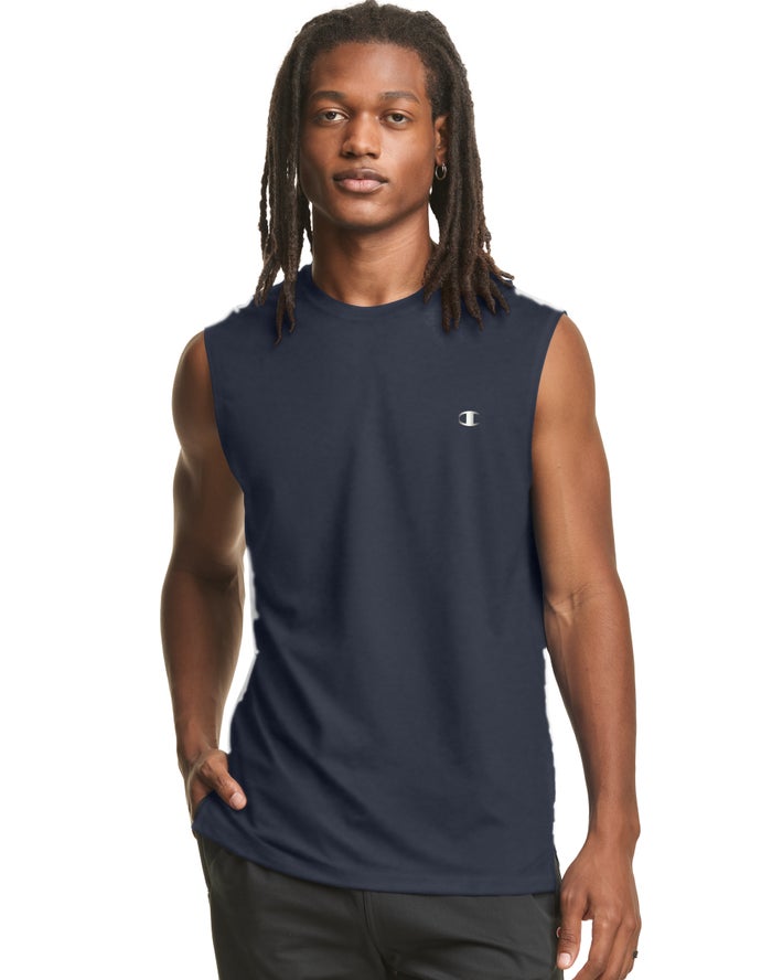 Champion Herre Tank Top Mørkeblå - Double Dry® - Danmark ENO-295370